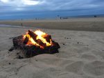 Evening fires on the beach at a local ocean beach